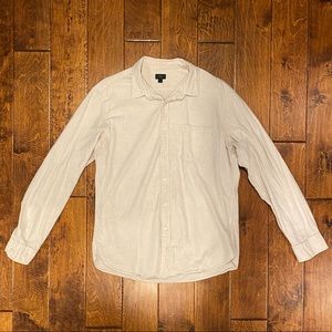 J Crew Button Down Dress Shirt Beige